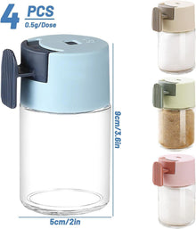 4er Set Gewürzstreuer mit Griff 100ml transparente