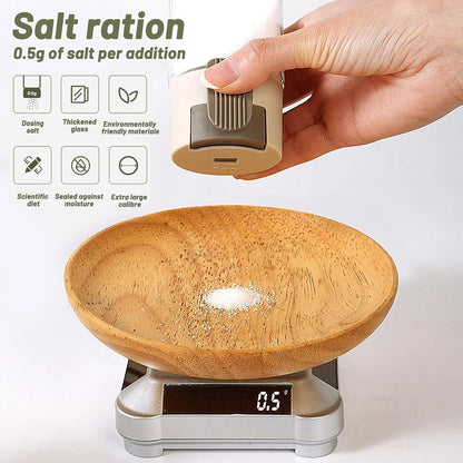 4er Set Gewürzstreuer mit Griff 100ml Spice Glas Dosierer für Salz und Pfeffer