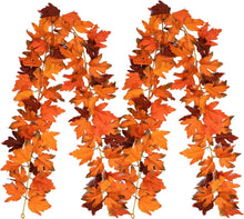 Künstliche Herbstgirlande Ahornblätter 175cm Herbstdeko