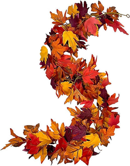 Herbstgirlande Ahornblätter 175cm Herbstdeko Aufhängen Blätterfest