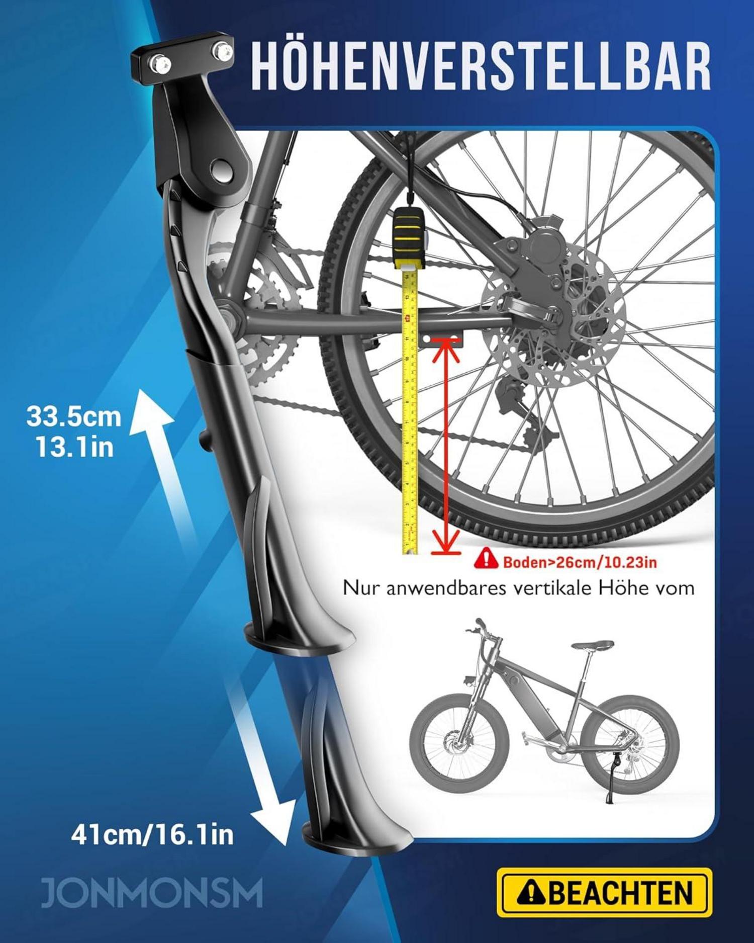 Fahrradständer 24-29 Zoll Aluminiumlegierung Seitenständer E-Bike MTB