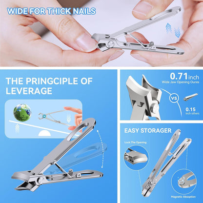 Nagelschere Set 7 Pcs Profi Nagelknipser für Eingewachsene Fußnägel