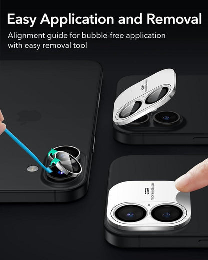Kameralinsenschutz iPhone 16/16 Plus, klare Schutzfolien, gehärtetes