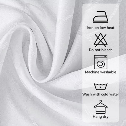 Runde Tischdecke Romanstil 200 cm weiß – Abwaschbar & Wasserabweisend