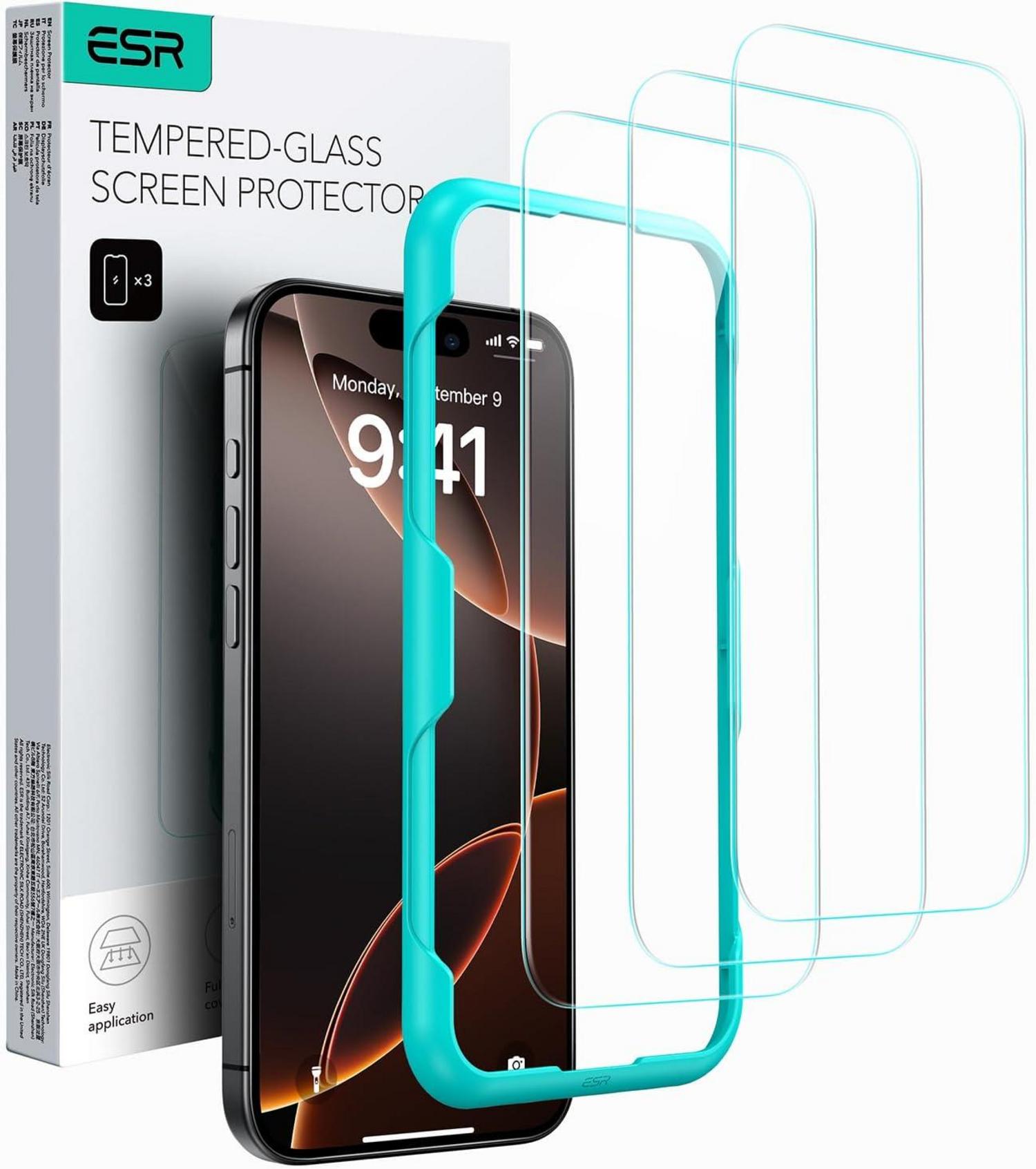 Displayschutzfolie 3 Stück für iPhone 16 Pro Panzerglas 9H Härte