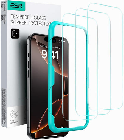 Displayschutzfolie 3 Stück für iPhone 16 Pro Panzerglas 9H Härte