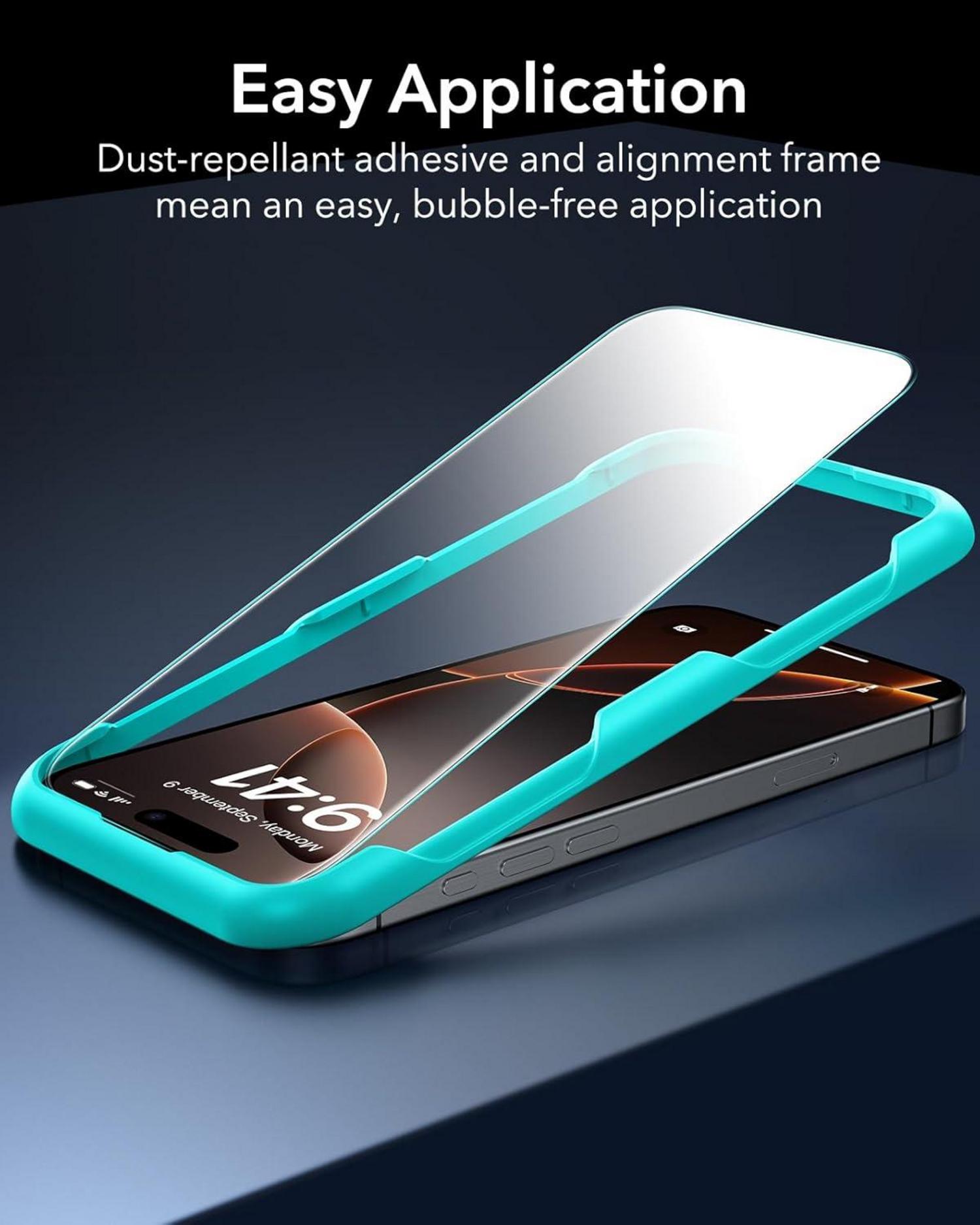 Displayschutzfolie 3 Stück für iPhone 16 Pro Panzerglas 9H Härte