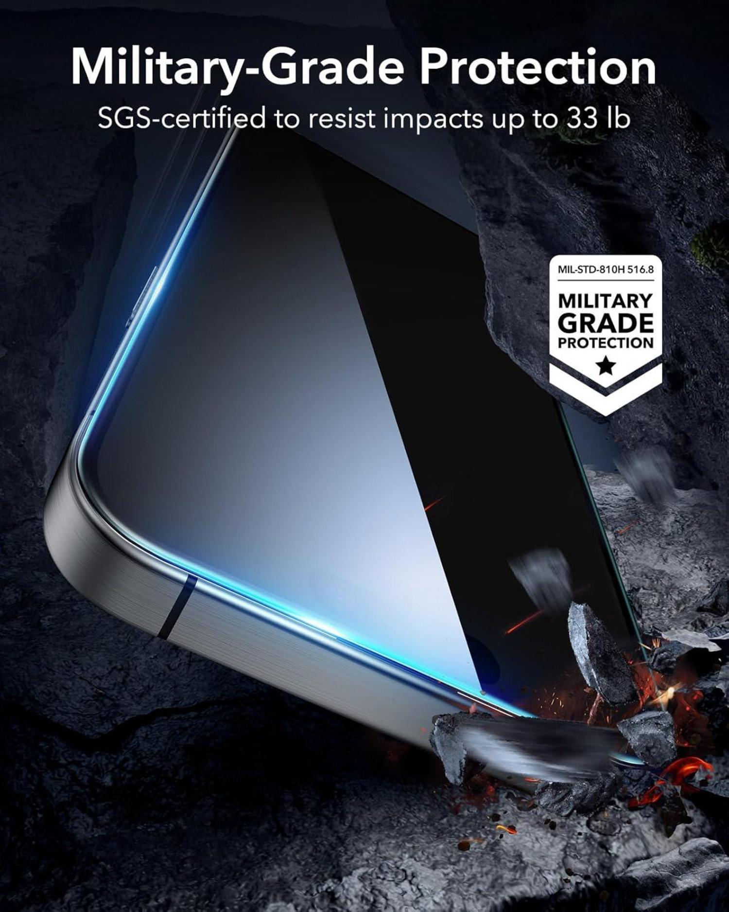 ESR Panzerglas Displayschutzfolie für iPhone 16 Pro x3