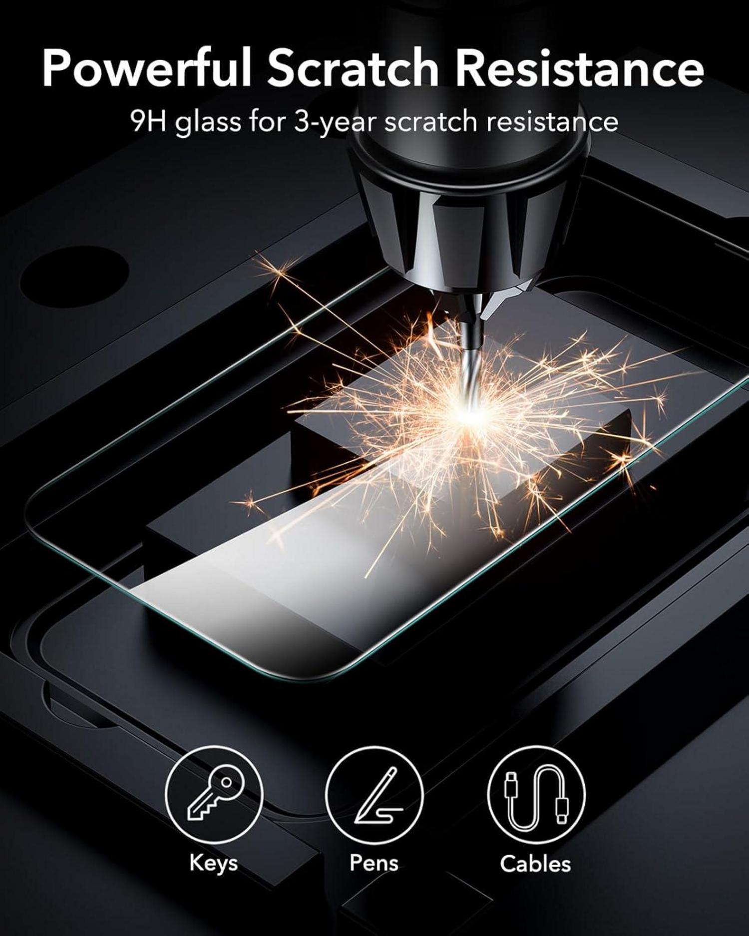 Panzerglas Displayschutzfolie iPhone 16 Pro 3er Pack 9H Härte voller Schutz