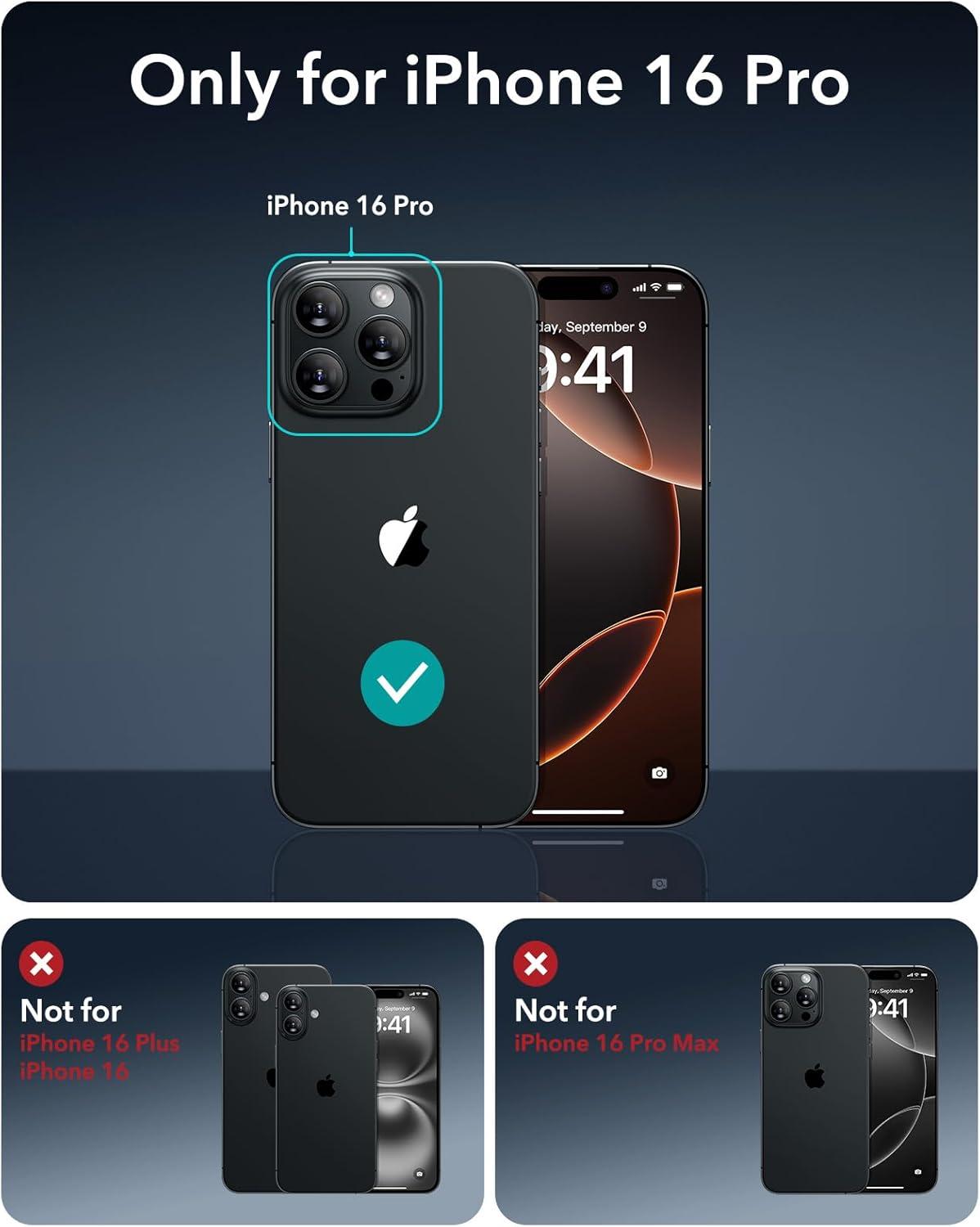 ESR Panzerglas Displayschutzfolie für iPhone 16 Pro x3