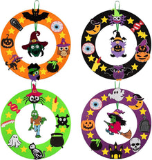 Halloween Kranz Bastelset Kinder DIY Filz Ornamente Spinne Fledermaus