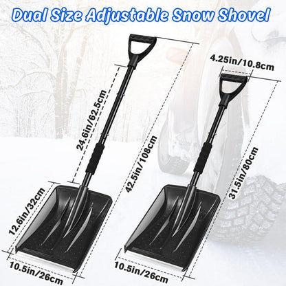 Schneeschaufel 108cm Aluprofil 4-Teilig Abnehmbar Auffahrt