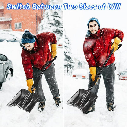 Schneeschaufel 108cm Aluprofil 4-Teiliges Design Tragbar Auto Auffahrt
