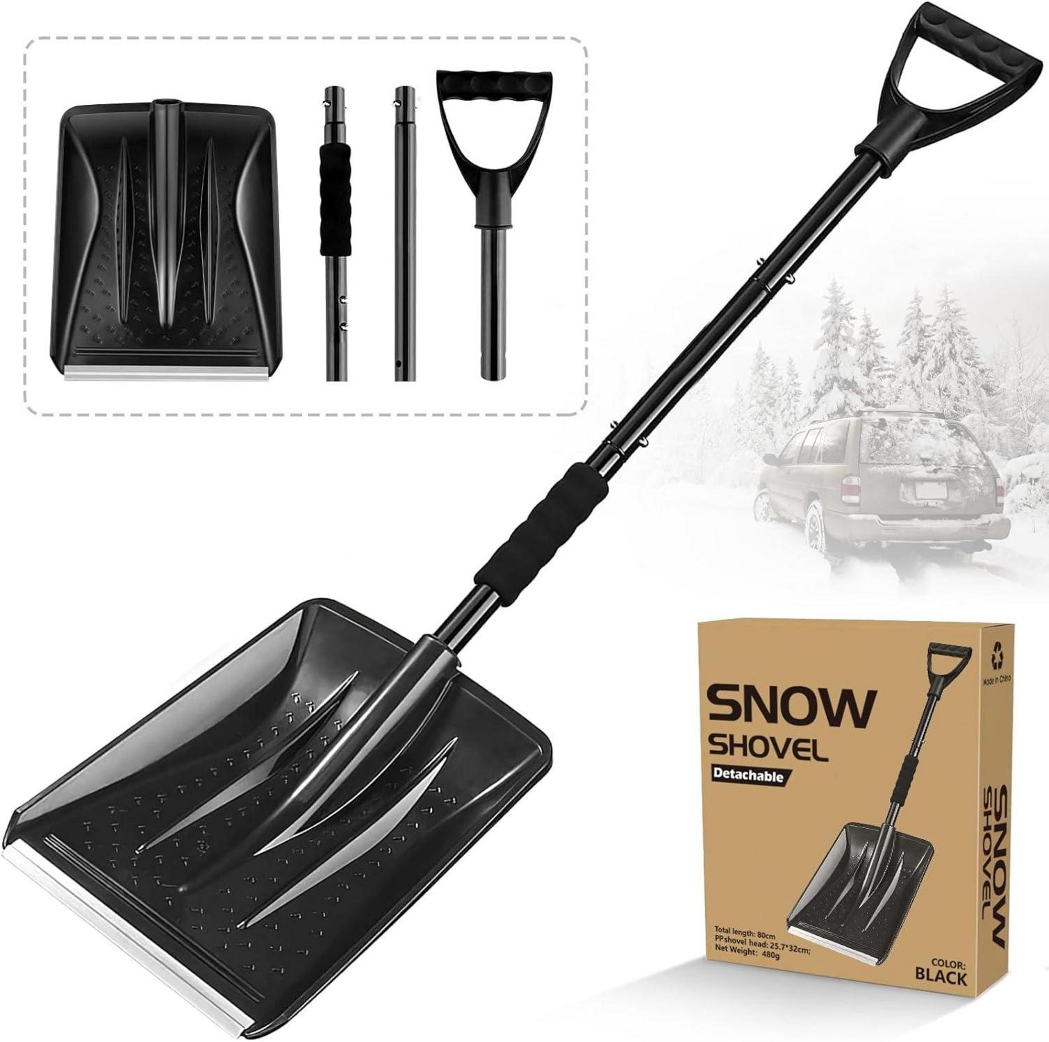 Schneeschaufel Auto 108cm Abnehmbar Leicht Camping Garten