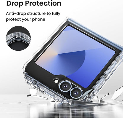 Samsung Galaxy Z Flip 6 Hülle Schutzfolie rutschfest kratzfest transparent