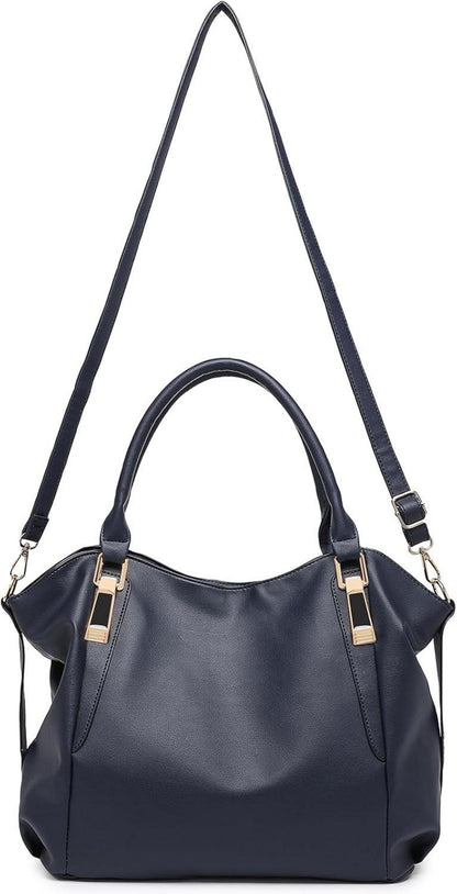 Miss Lulu Damen große Shopper Tote Bag aus PU-Leder