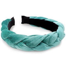 Geflochtenes Samt-Stirnband mit elastischem Criss Cross Design