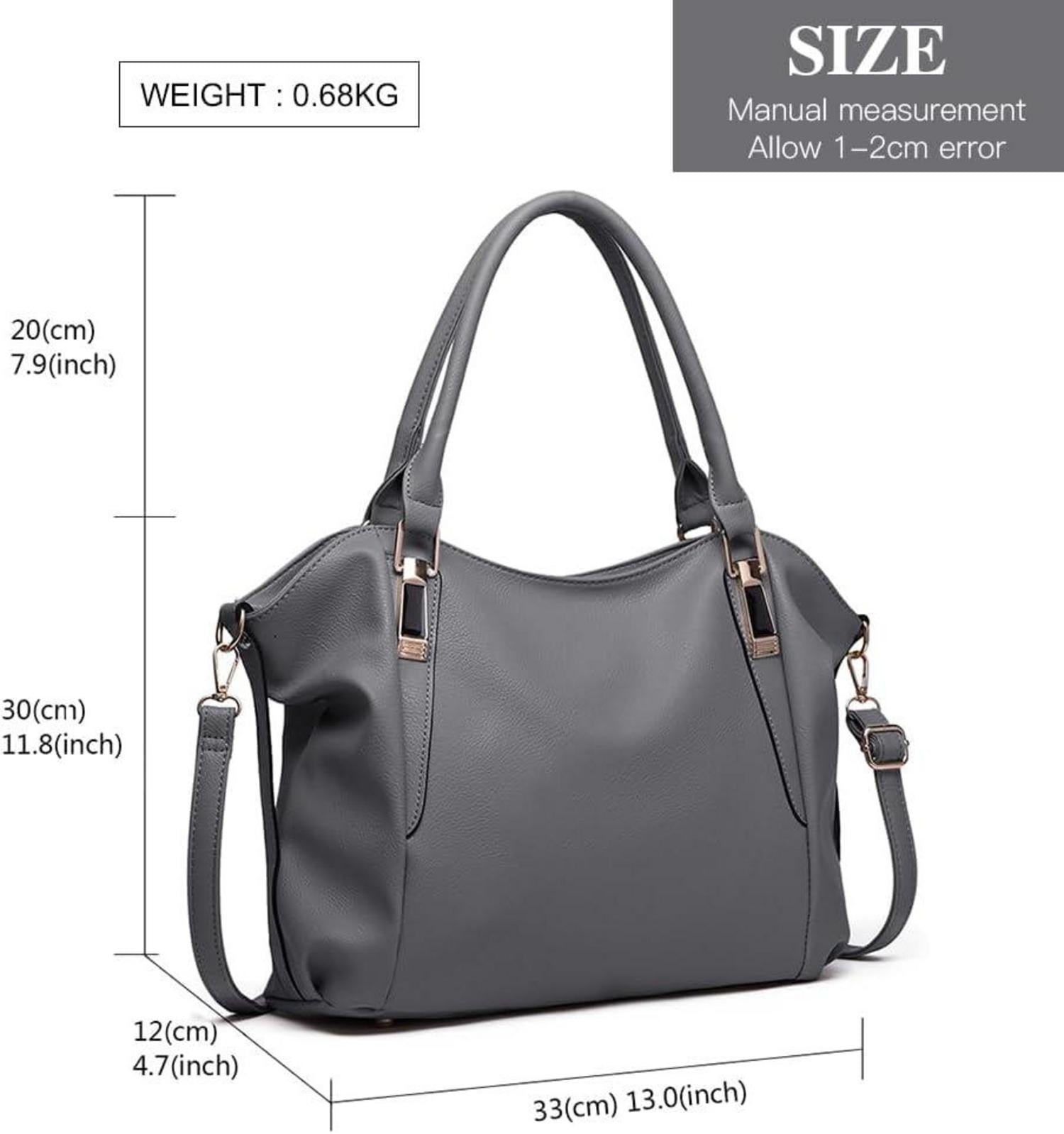 Miss Lulu Damen große Shopper Tote Bag elegante Handtasche