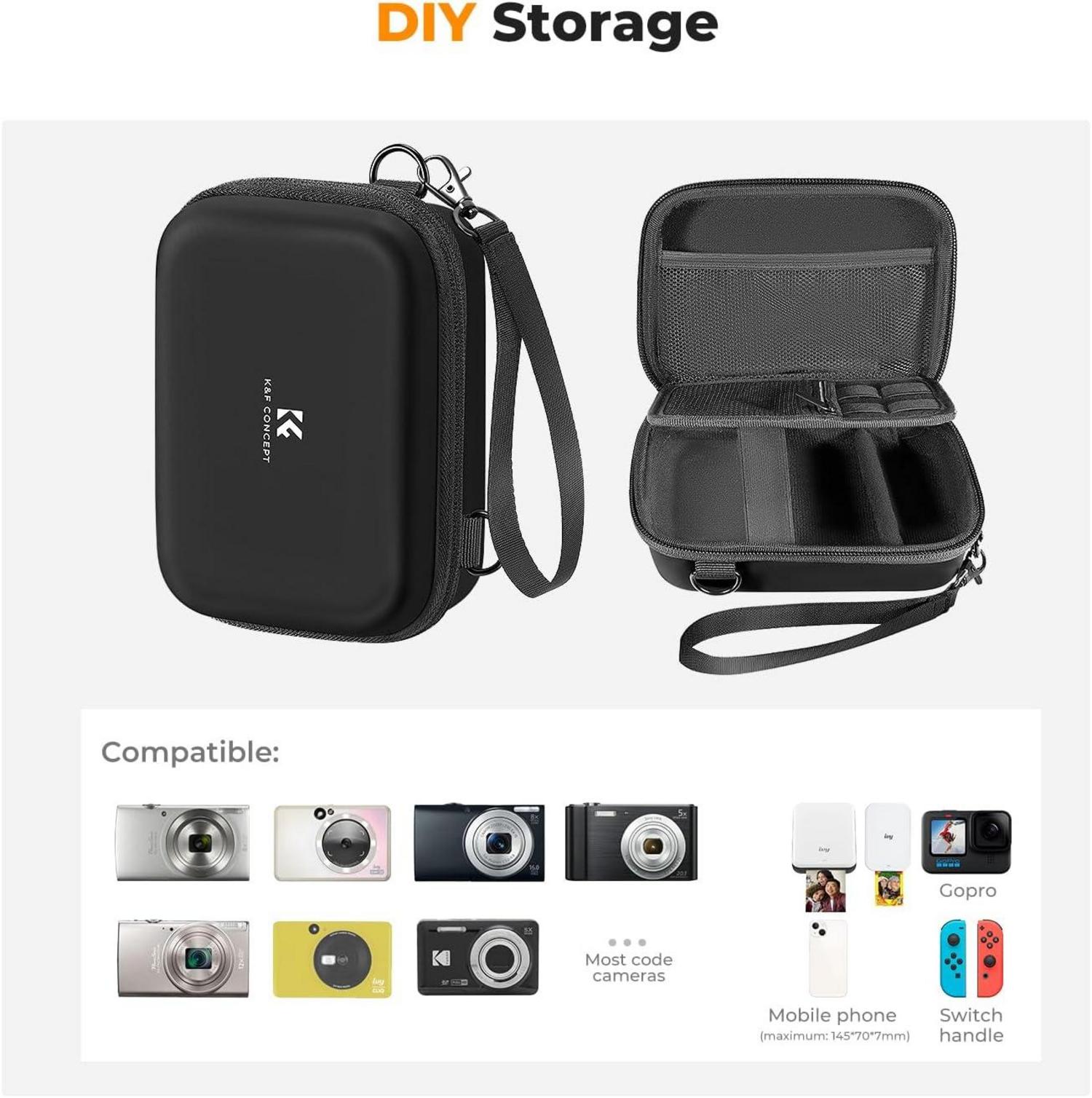 Digitalkamera-Tasche Eva-Hartschale schwarz, K&F Concept