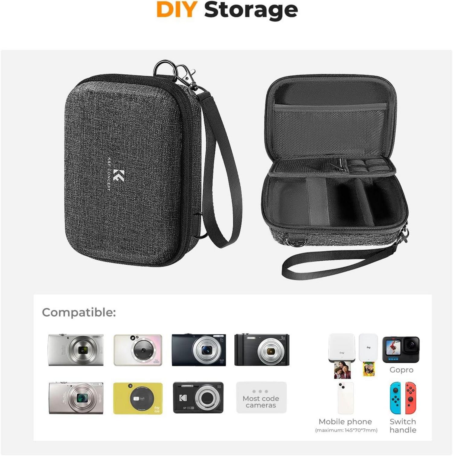Digitalkamera Tasche Eva-Hartschale Grau Fotokamera Aufbewahrung