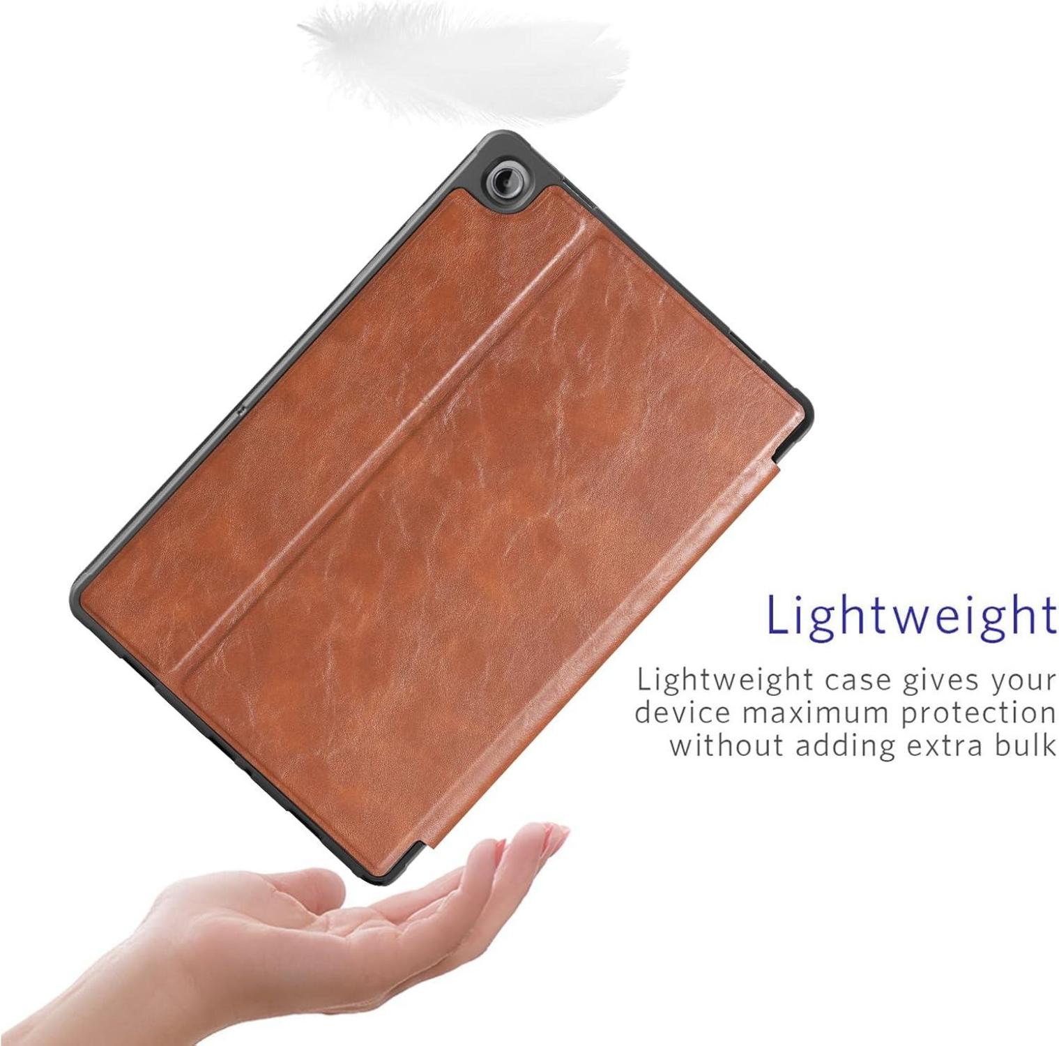 Hülle Samsung Galaxy Tab A9 Plus 11 Zoll 2023 Braun PU Leder Smart