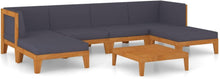 Faroom Gartenmöbel-Set Holz Outdoor Ecksofa Akazie 7-tlg