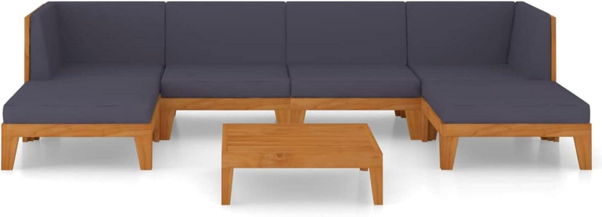 Gartenlounge Set Holz Ecksofa Sitzgruppe