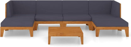 Gartenlounge Set Holz Ecksofa Sitzgruppe