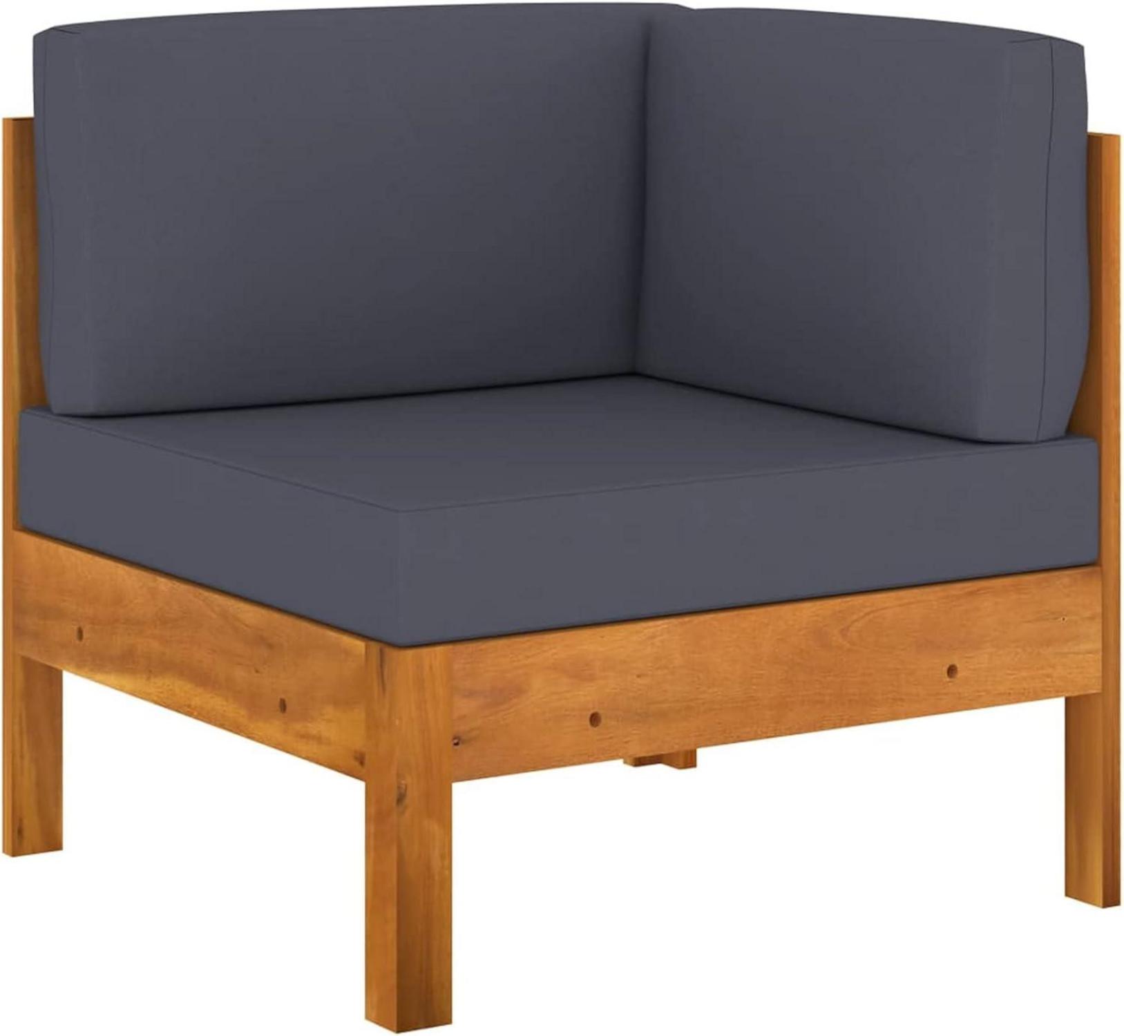 Faroom Gartenmöbel Set Holz Ecksofa Lounge 5-TLG-Type-2 Dunkelgrau
