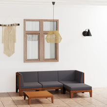 Garten Lounge Set Holz Outdoor Ecksofa Sitzgruppe 5-TLG Akazie