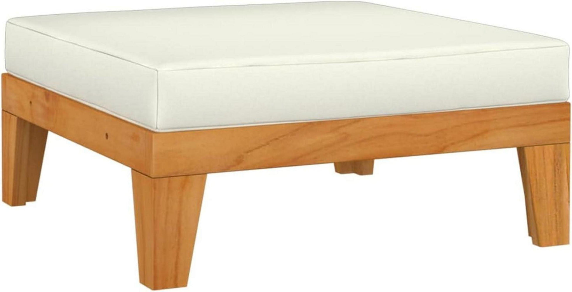 Gartenmöbel Lounge Set Holz Ecksofa Akazie Creme 6-tlg