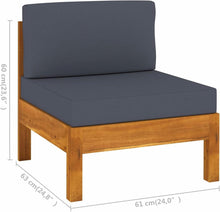 Gartenmöbel Lounge Set Holz Ecksofa Outdoor Terrasse 9tlg