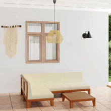 Gartenmöbel Set Holz Lounge Outdoor Ecksofa Sitzgruppe 5-TLG