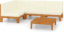 Gartenmöbel Set Holz Lounge Ecksofa 5-TLG Akazie Outdoor