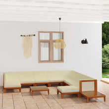 Gartenmöbel Lounge Set Holz Ecksofa Sitzgruppe Akazie 12-tlg