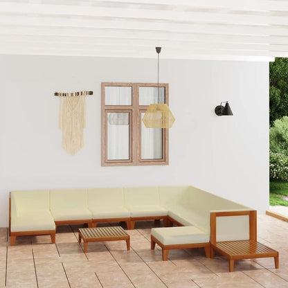 Gartenmöbel Lounge Set Holz Ecksofa Sitzgruppe Akazie 12-tlg
