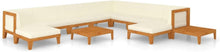 Gartenmöbel Lounge Set Holz Ecksofa Outdoor Akazie 12-tlg