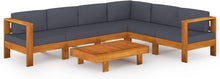 Gartenmöbel Set Holz Lounge Ecksofa Akazie Massivholz