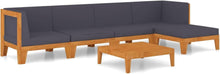 Modulares Gartenlounge Set Holz Massivholz Akazie 6-tlg
