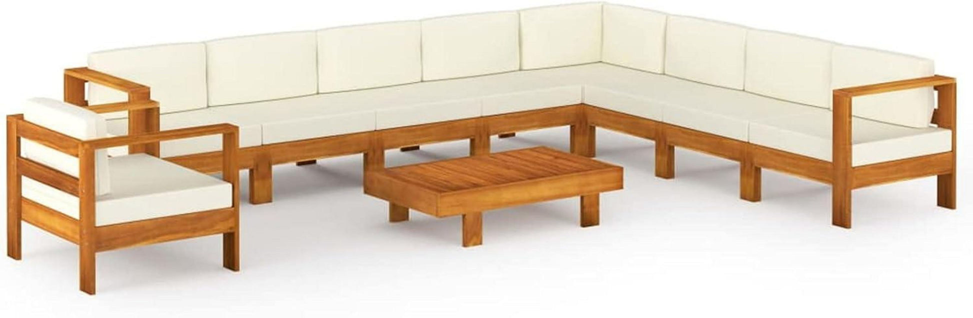 Gartenmöbel Set Holz Lounge Ecksofa Sitzgruppe Akazie