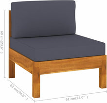 Gartenmöbel Set Holz Outdoor Lounge Ecksofa Akazie