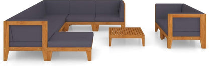 Gartenmöbel Set Holz Lounge Ecksofa Sitzgruppe Outdoor Terrasse wobei