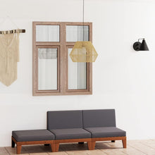 Modulares Garten Lounge Set Holz Akazie 3-tlg Dunkelgrau