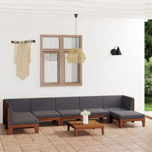 Gartenmöbel Set Holz Lounge Ecksofa 8-tlg Massivholz Akazie