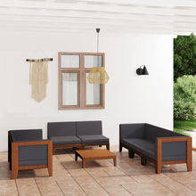 Gartenmöbel Set Holz Lounge Ecksofa Sitzgruppe 9-tlg Akazie