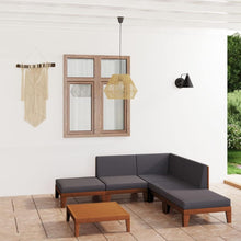 Gartenmöbel Lounge Set Holz Ecksofa Outdoor Terrasse 7-tlg. Akazie