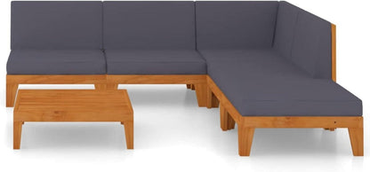 Gartenlounge Set Holz Outdoor Ecksofa Sitzgruppe Loungemöbel