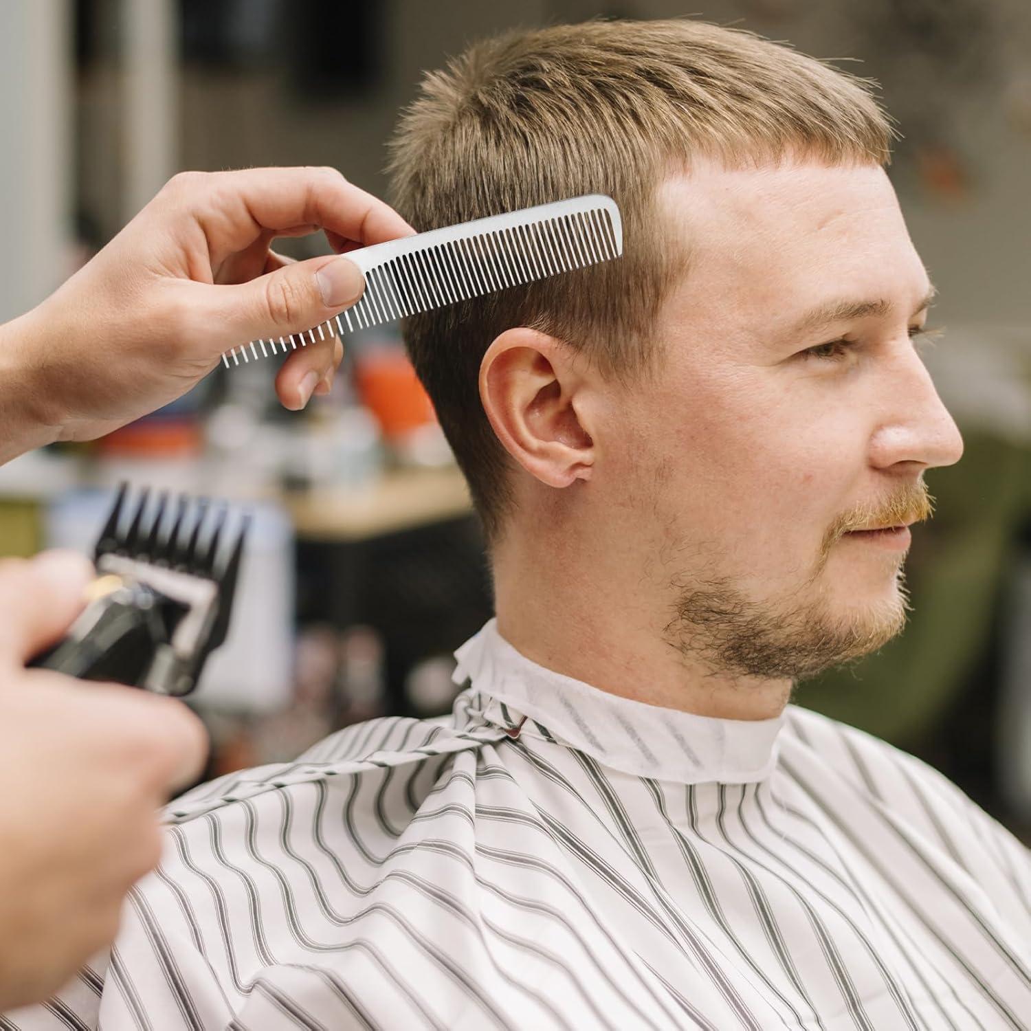 2er Set Professionelle Antistatische Friseurkämme aus Edelstahl