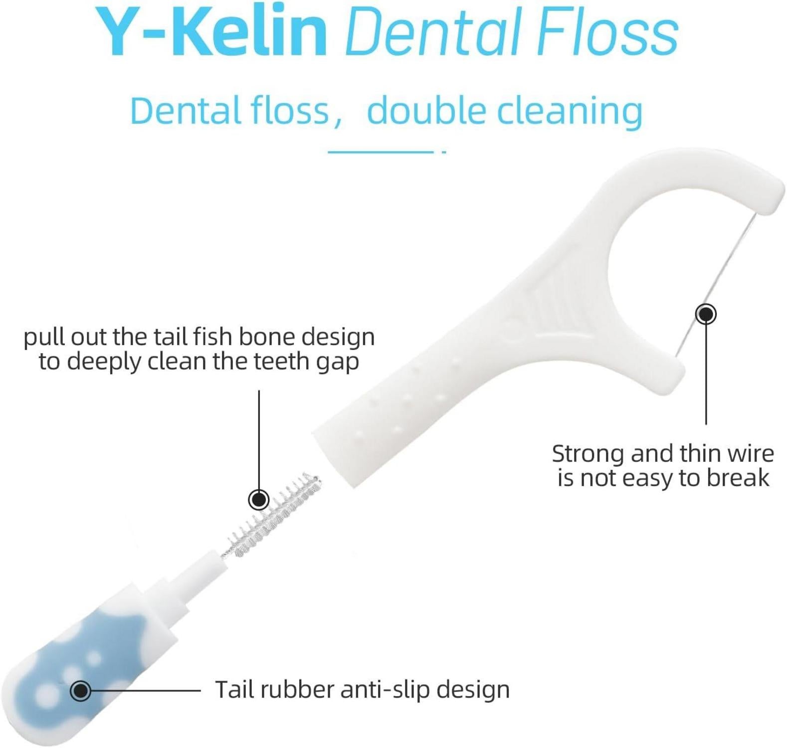 2-in-1 Zahnseide Interdentalbürste 10 Stück portable
