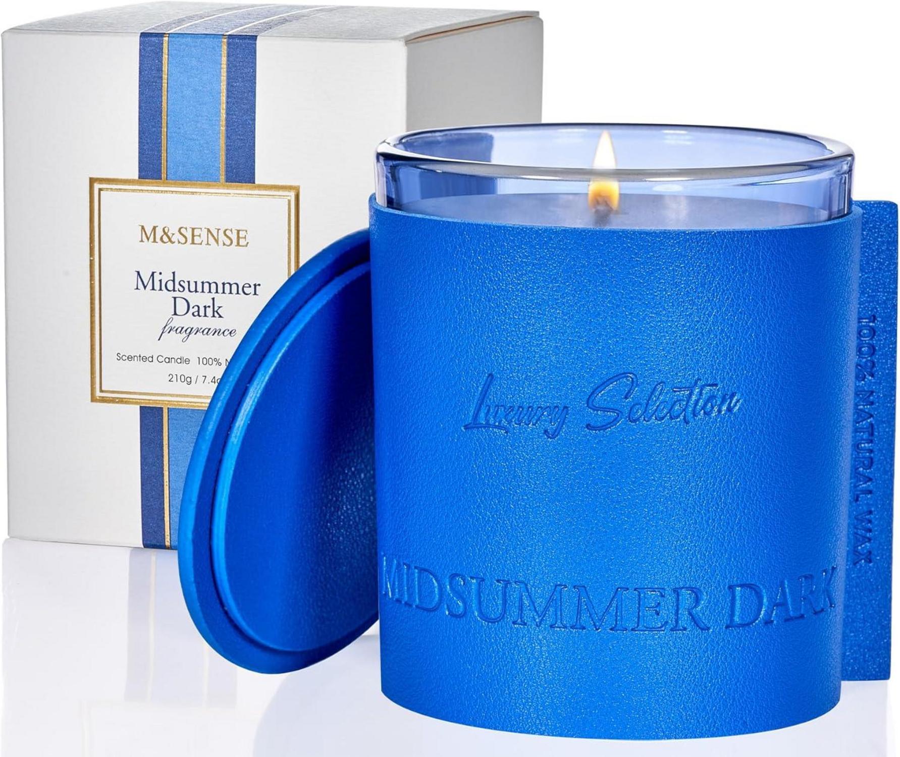 Duftkerze Luxury Leather Wrapped Candle Raumduft Kerze 210g